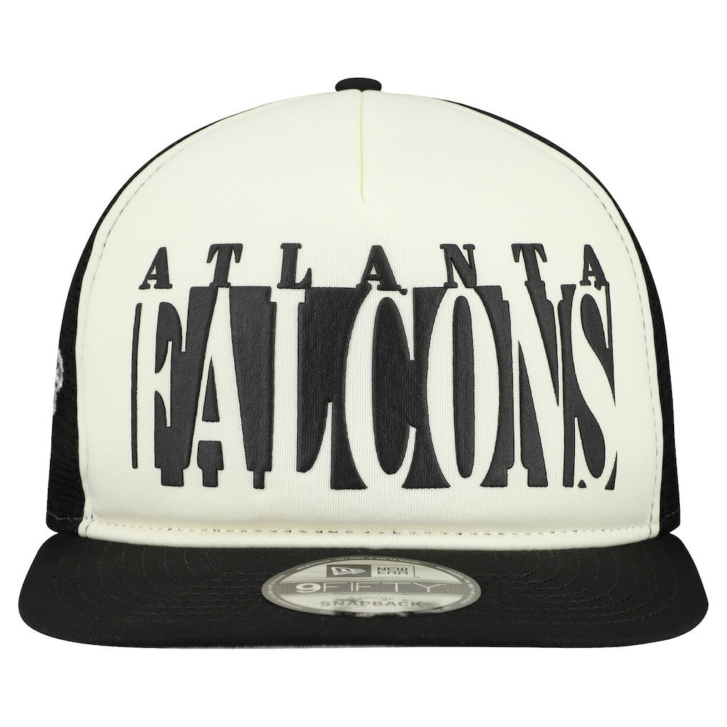 Atlanta Falcons New Era Cutout A-Frame 9FIFTY Snapback Hat - Cream/Black discount
