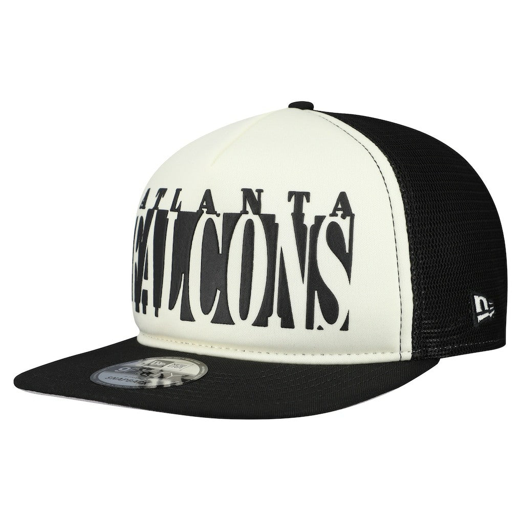 Atlanta Falcons New Era Cutout A-Frame 9FIFTY Snapback Hat - Cream/Black discount