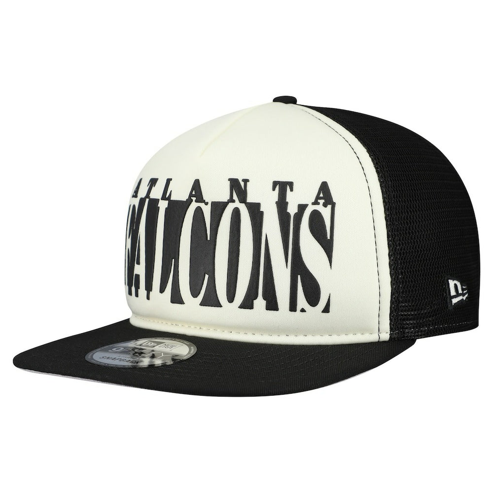 Atlanta Falcons New Era Cutout A-Frame 9FIFTY Snapback Hat - Cream/Black discount