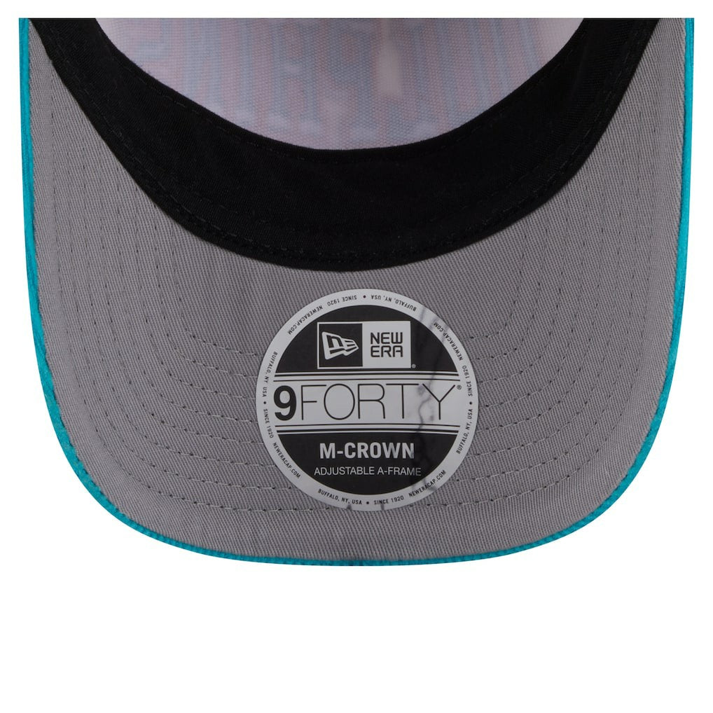 Miami Dolphins New Era Throwback Two-Tone Sided Corduroy 9FORTY A-Frame Adjustable Hat - Cream/Aqua outlet