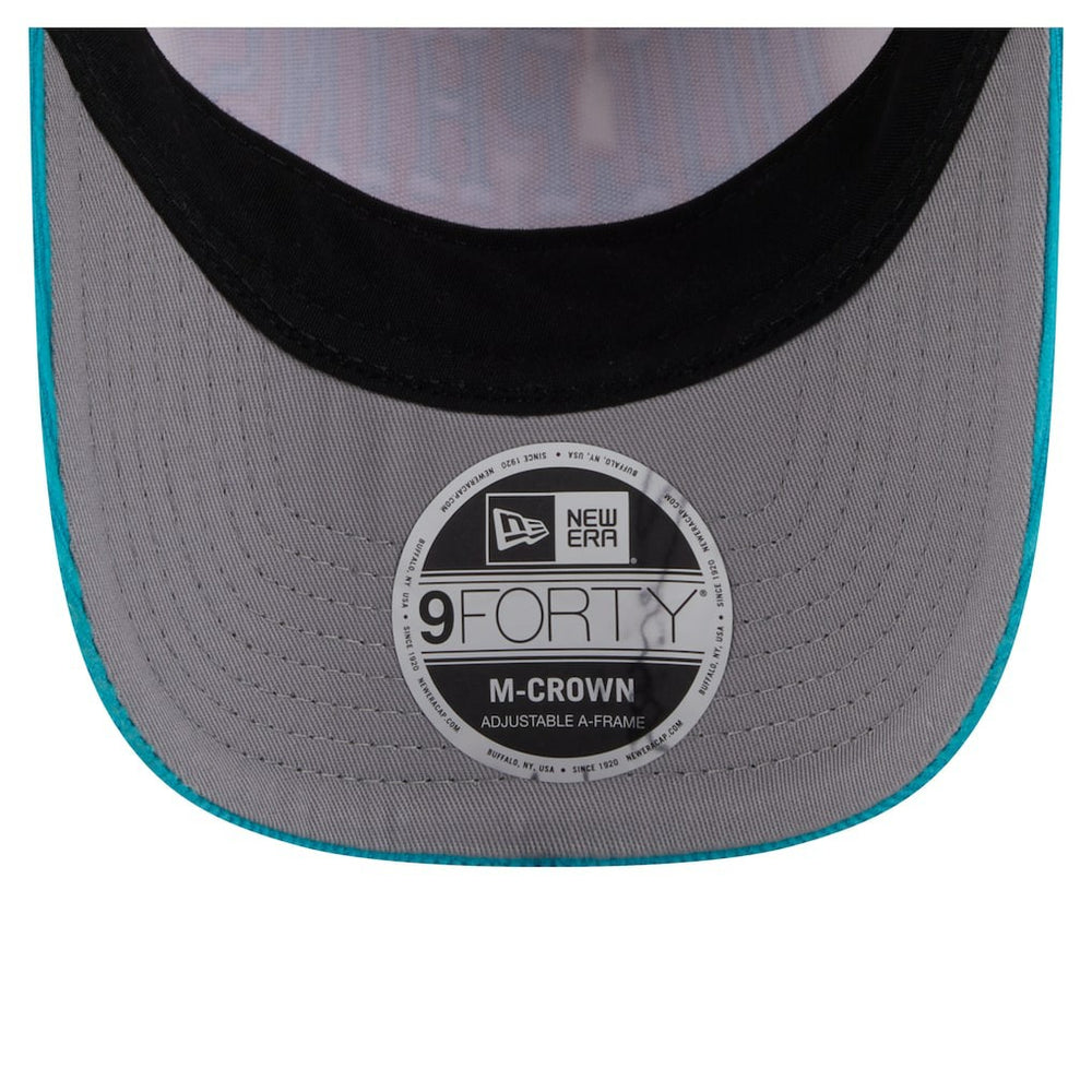Miami Dolphins New Era Throwback Two-Tone Sided Corduroy 9FORTY A-Frame Adjustable Hat - Cream/Aqua outlet