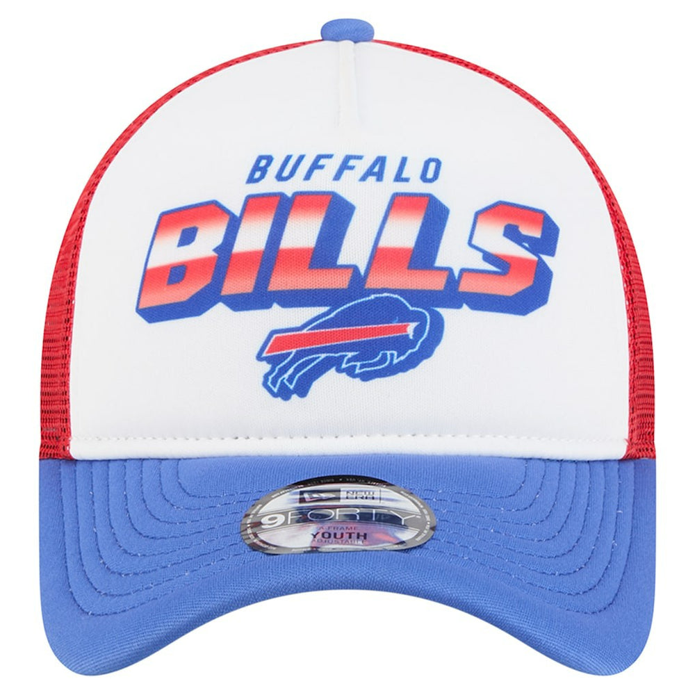 Buffalo Bills New Era Youth Streak 9FORTY A-Frame Adjustable Hat - White/Royal sale