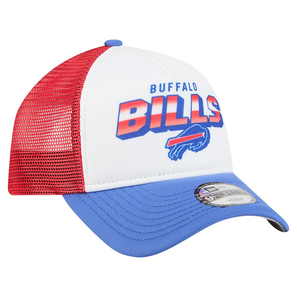 Buffalo Bills New Era Youth Streak 9FORTY A-Frame Adjustable Hat - White/Royal sale