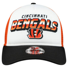 Cincinnati Bengals New Era Youth Streak 9FORTY A-Frame Adjustable Hat - White/Black outlet