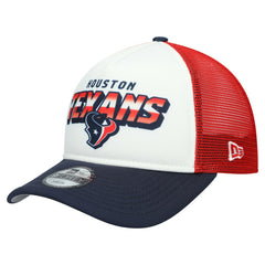 Houston Texans New Era Youth Streak 9FORTY A-Frame Adjustable Hat - White/Navy on sale