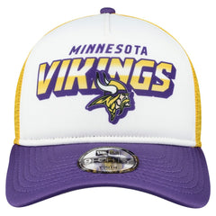 Minnesota Vikings New Era Youth Streak 9FORTY A-Frame Adjustable Hat - White/Purple on sale