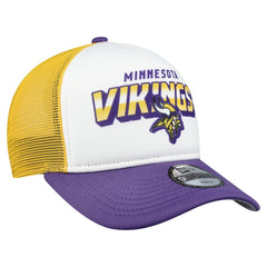 Minnesota Vikings New Era Youth Streak 9FORTY A-Frame Adjustable Hat - White/Purple on sale