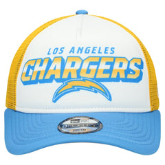 Los Angeles Chargers New Era Youth Streak 9FORTY A-Frame Adjustable Hat - White/Powder Blue online