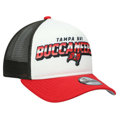 Tampa Bay Buccaneers New Era Youth Streak 9FORTY A-Frame Adjustable Hat - White/Red for sale