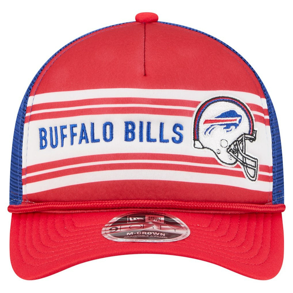 Buffalo Bills New Era Linear A-Frame 9FORTY Adjustable Hat - Red on sale