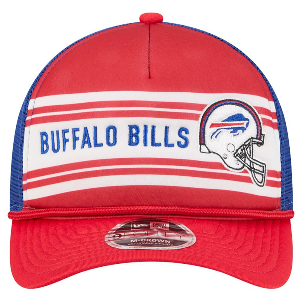 Buffalo Bills New Era Linear A-Frame 9FORTY Adjustable Hat - Red on sale