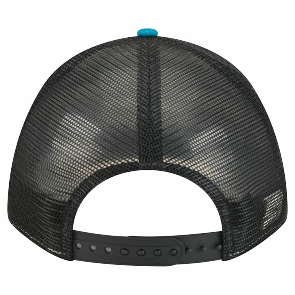 Jacksonville Jaguars New Era Throwback Linear A-Frame 9FORTY Adjustable Hat - Teal discount