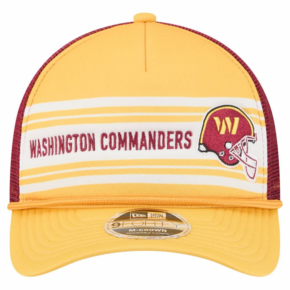 Washington Commanders New Era Linear A-Frame 9FORTY Adjustable Hat - Gold outlet