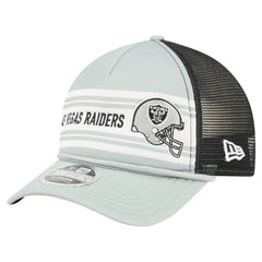 Las Vegas Raiders New Era Linear A-Frame 9FORTY Adjustable Hat - Silver discount