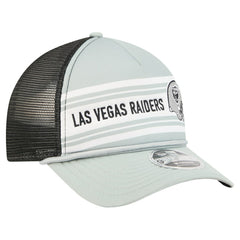 Las Vegas Raiders New Era Linear A-Frame 9FORTY Adjustable Hat - Silver discount