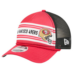San Francisco 49ers New Era Linear A-Frame 9FORTY Adjustable Hat - Red outlet
