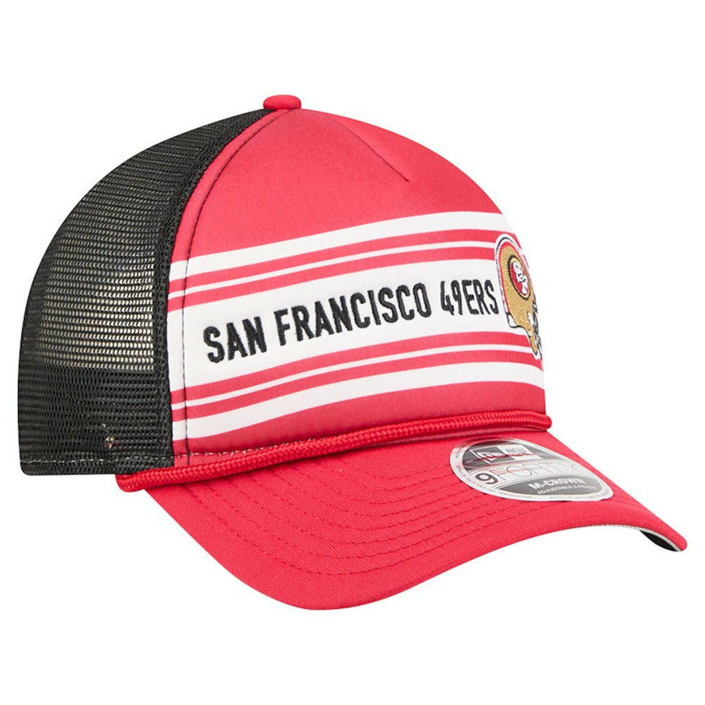 San Francisco 49ers New Era Linear A-Frame 9FORTY Adjustable Hat - Red outlet