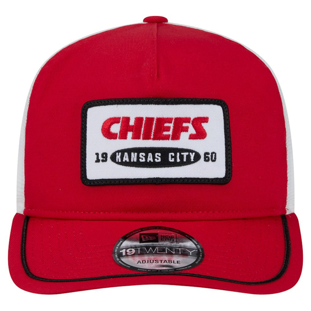 Kansas City Chiefs New Era Patch 19TWENTY Adjustable Hat - Red/White sale