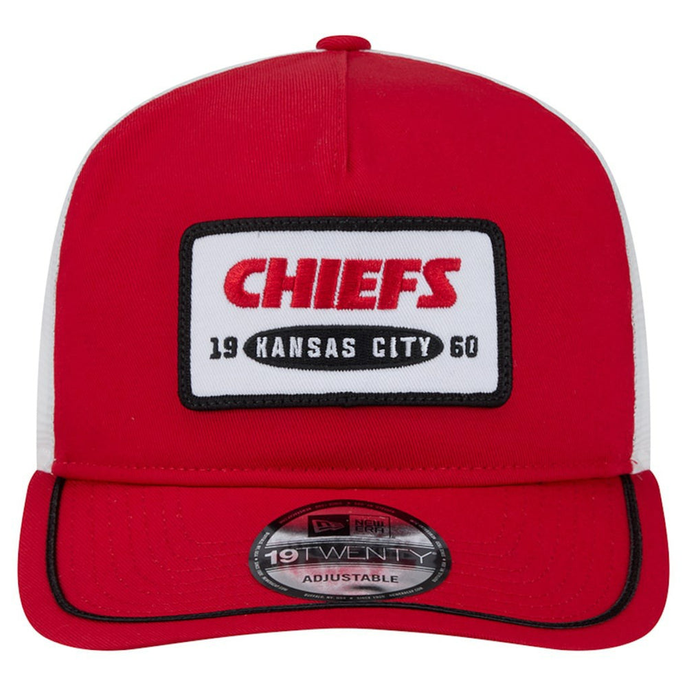 Kansas City Chiefs New Era Patch 19TWENTY Adjustable Hat - Red/White sale
