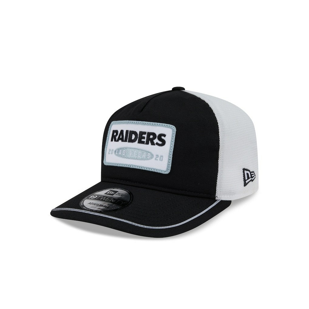 Las Vegas Raiders New Era Patch 19TWENTY Adjustable Hat - Black/White online