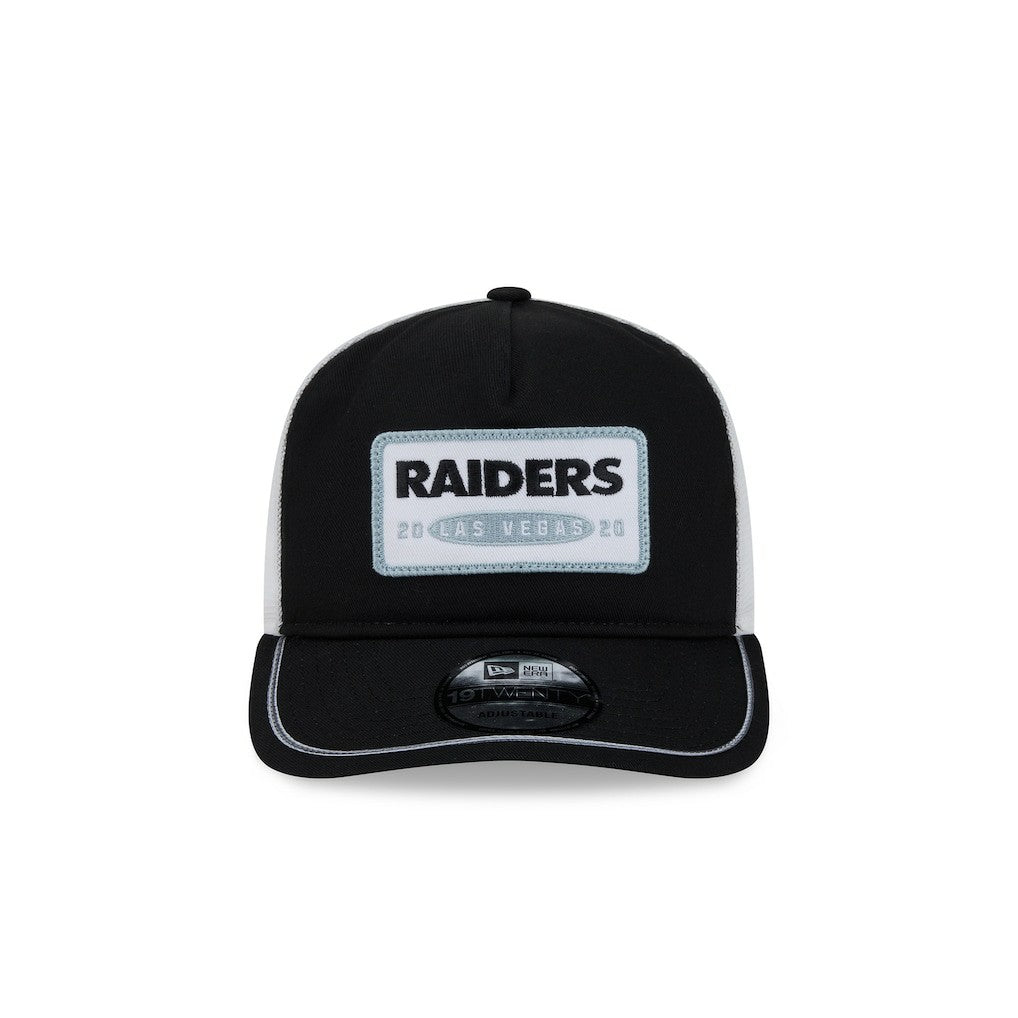 Las Vegas Raiders New Era Patch 19TWENTY Adjustable Hat - Black/White online