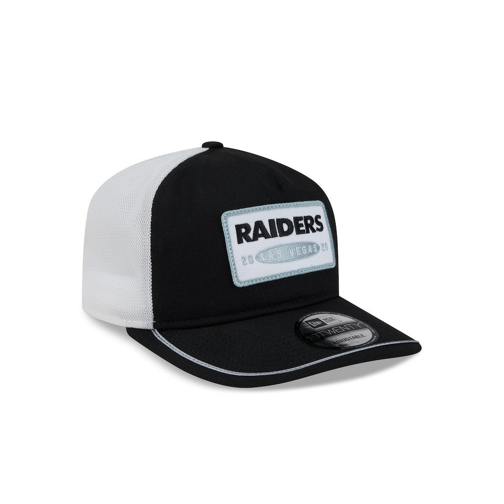 Las Vegas Raiders New Era Patch 19TWENTY Adjustable Hat - Black/White online