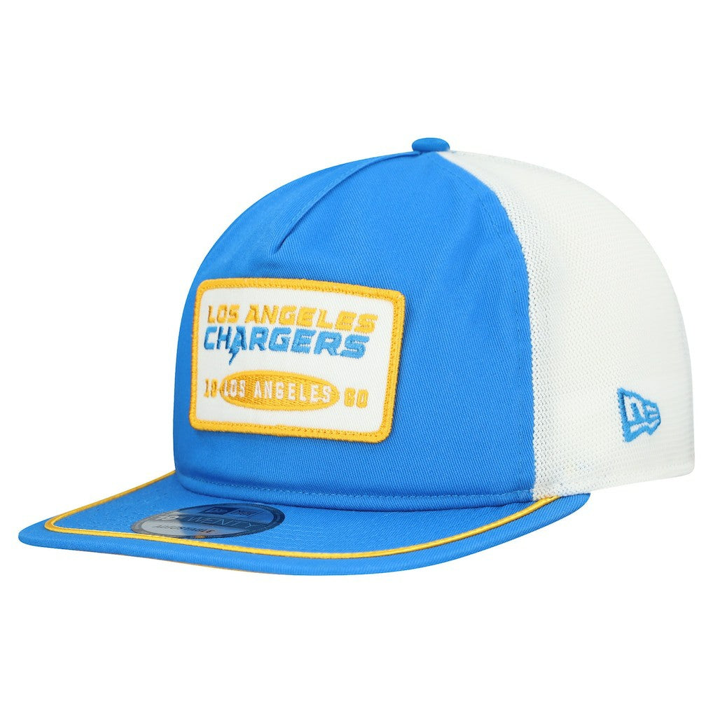 Los Angeles Chargers New Era Patch 19TWENTY Adjustable Hat - Powder Blue/White cheap