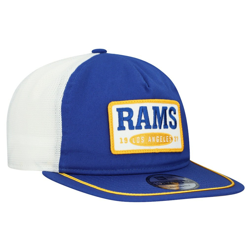 Los Angeles Rams New Era Patch 19TWENTY Adjustable Hat - Royal/White cheap