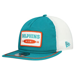 Miami Dolphins New Era Patch 19TWENTY Adjustable Hat - Aqua/White cheap