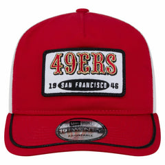 San Francisco 49ers New Era Patch 19TWENTY Adjustable Hat - Scarlet/White outlet