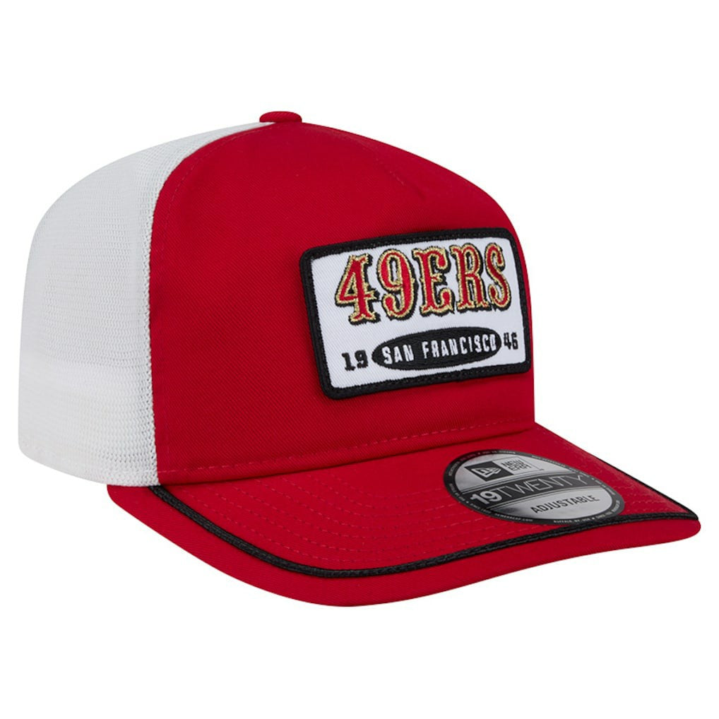 San Francisco 49ers New Era Patch 19TWENTY Adjustable Hat - Scarlet/White outlet
