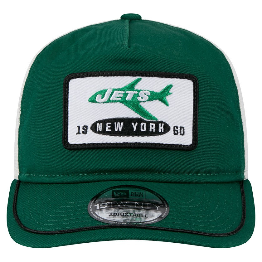 New York Jets New Era Patch 19TWENTY Adjustable Hat - Green/White sale
