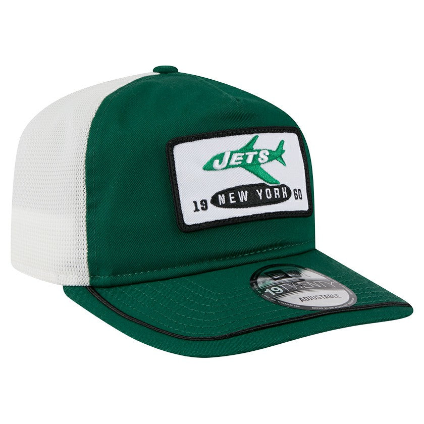 New York Jets New Era Patch 19TWENTY Adjustable Hat - Green/White sale