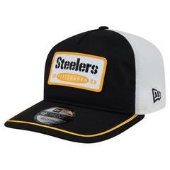 Pittsburgh Steelers New Era Patch 19TWENTY Adjustable Hat - Black/White on sale