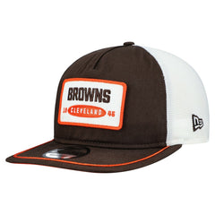 Cleveland Browns New Era Patch 19TWENTY Adjustable Hat - Brown/White online