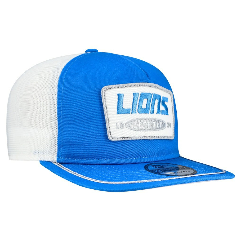 Detroit Lions New Era Patch 19TWENTY Adjustable Hat - Blue/White for sale