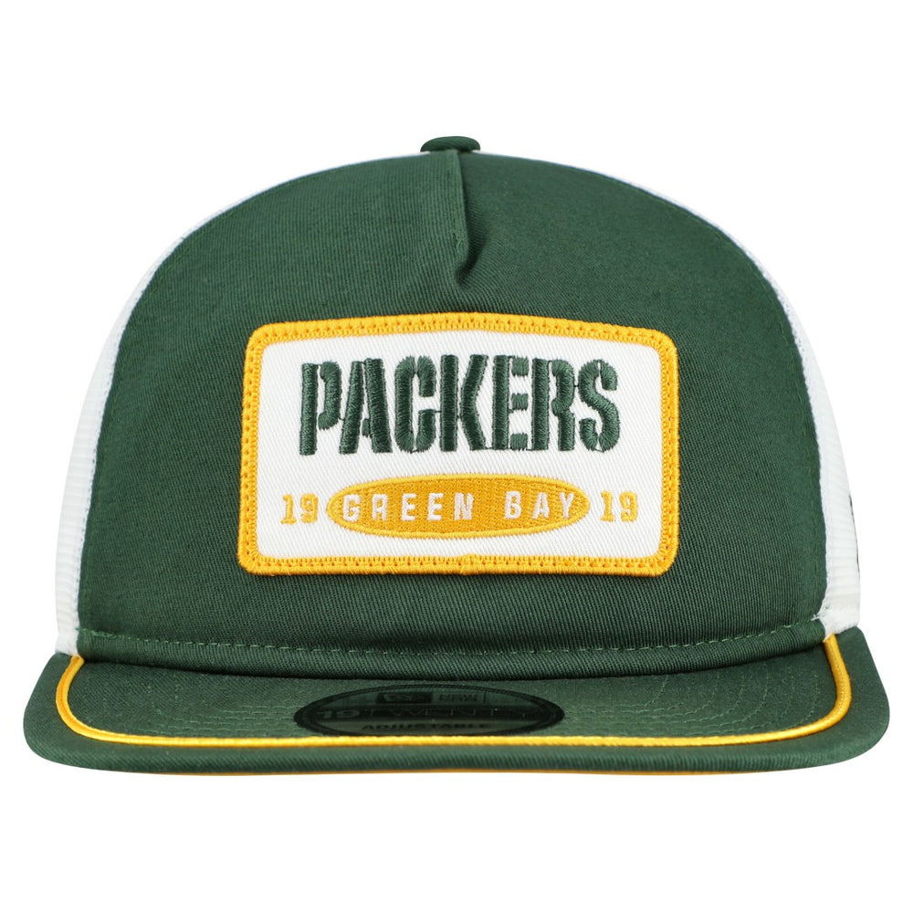 Green Bay Packers New Era Patch 19TWENTY Adjustable Hat - Green/White for sale