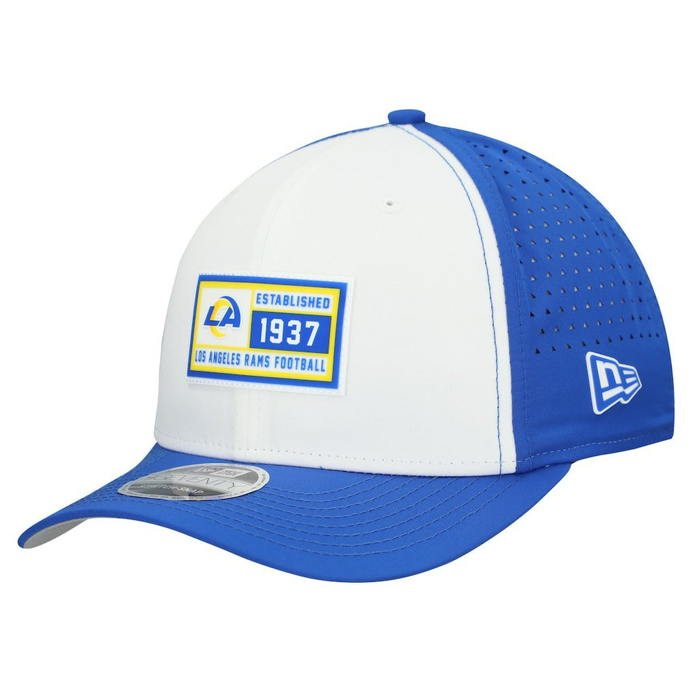 Los Angeles Rams New Era Established Patch 9SEVENTY Adjustable Hat - White/Royal for sale