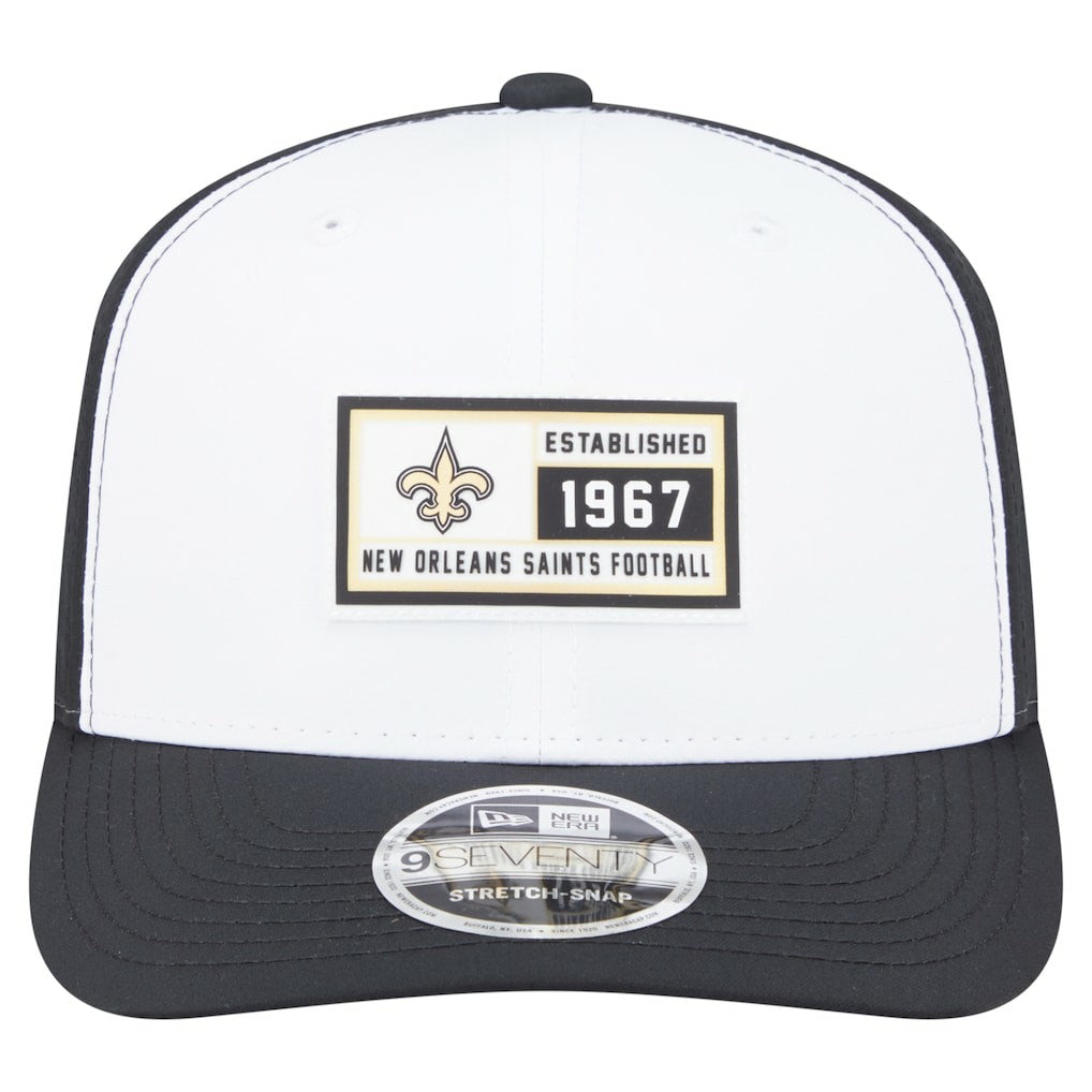New Orleans Saints New Era Established Patch 9SEVENTY Adjustable Hat - White/Black on sale