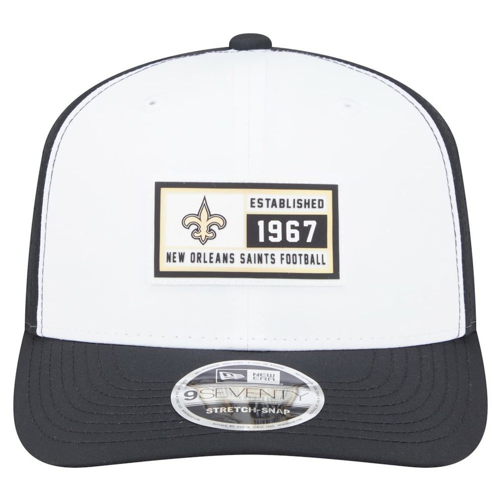 New Orleans Saints New Era Established Patch 9SEVENTY Adjustable Hat - White/Black on sale