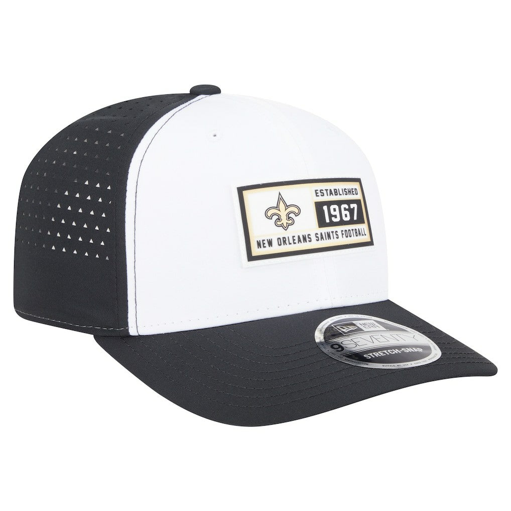 New Orleans Saints New Era Established Patch 9SEVENTY Adjustable Hat - White/Black on sale