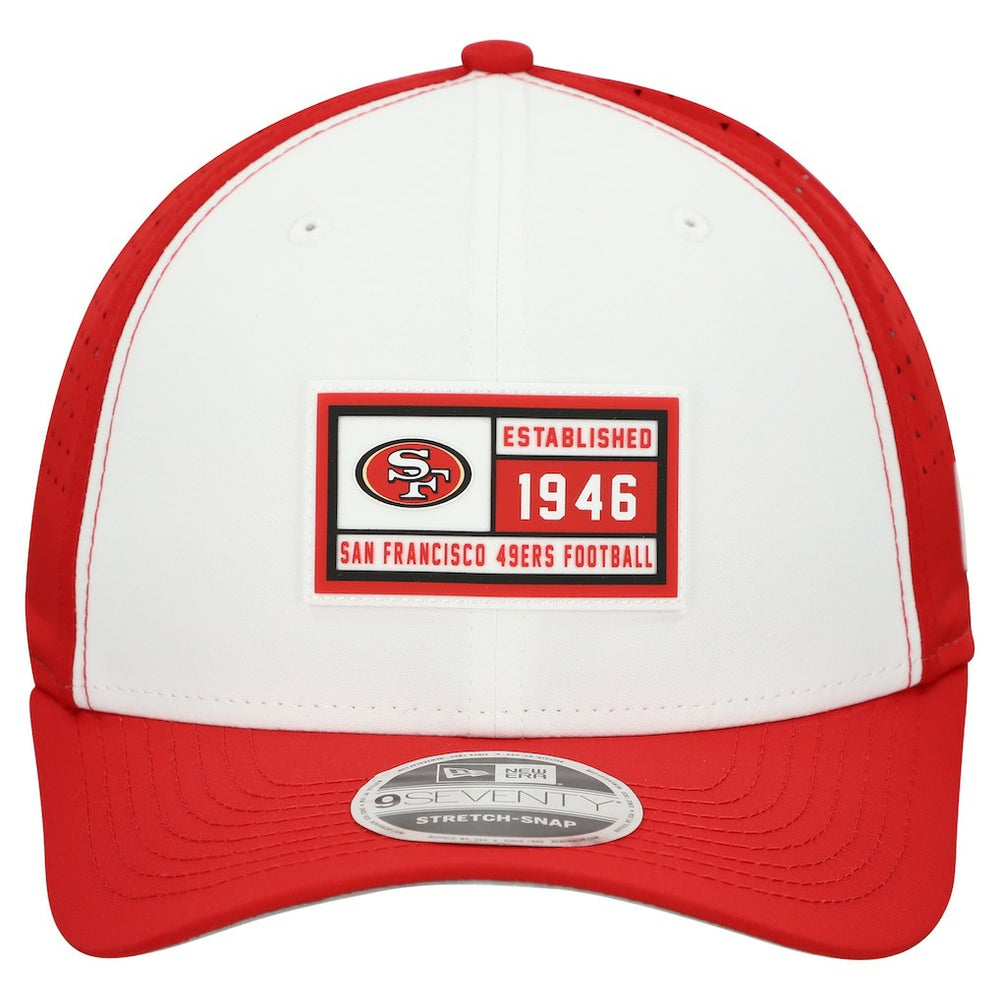 San Francisco 49ers New Era Established Patch 9SEVENTY Adjustable Hat - White/Scarlet online