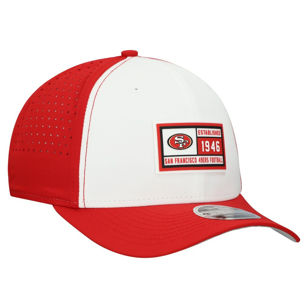 San Francisco 49ers New Era Established Patch 9SEVENTY Adjustable Hat - White/Scarlet online