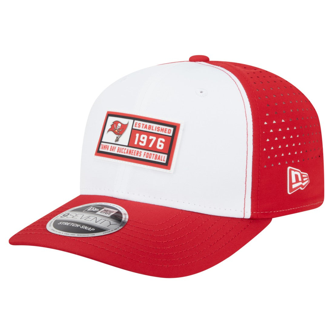 Tampa Bay Buccaneers New Era Established Patch 9SEVENTY Adjustable Hat - White/Red outlet