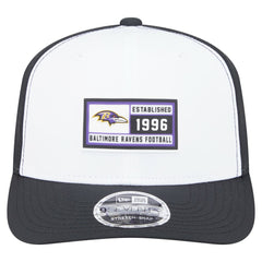 Baltimore Ravens New Era Established Patch 9SEVENTY Adjustable Hat - White/Black outlet