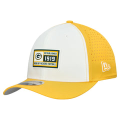 Green Bay Packers New Era Established Patch 9SEVENTY Adjustable Hat - White/Gold discount