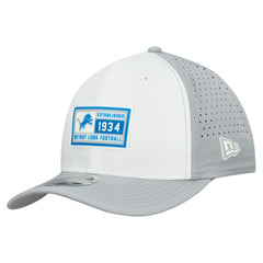 Detroit Lions New Era Established Patch 9SEVENTY Adjustable Hat - White/Silver online