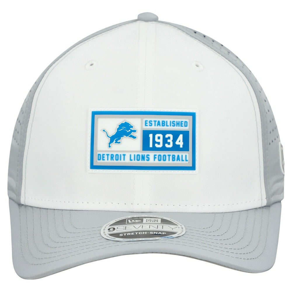 Detroit Lions New Era Established Patch 9SEVENTY Adjustable Hat - White/Silver online