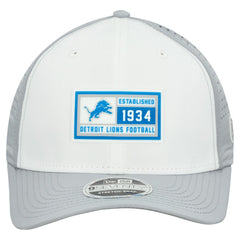 Detroit Lions New Era Established Patch 9SEVENTY Adjustable Hat - White/Silver online