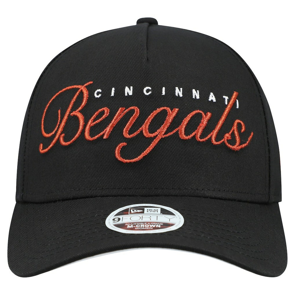 Cincinnati Bengals New Era Women's Metallic 9FORTY M-Crown A-Frame Adjustable Hat - Black online